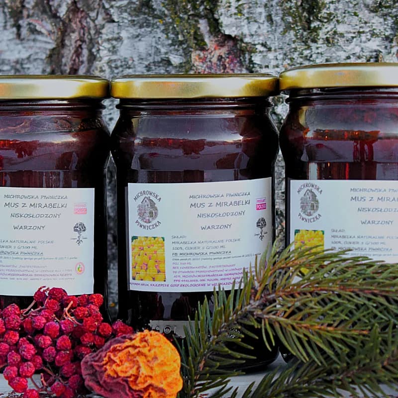 Mus z ałyczy (mirabelki) niskosłodzony EKO 310 ml