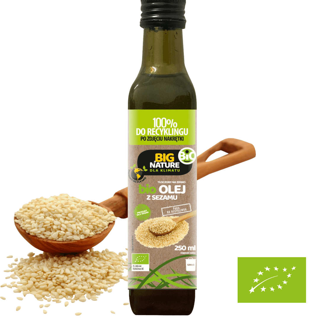 Olej sezamowy tłoczony na zimno BIO 250 ml