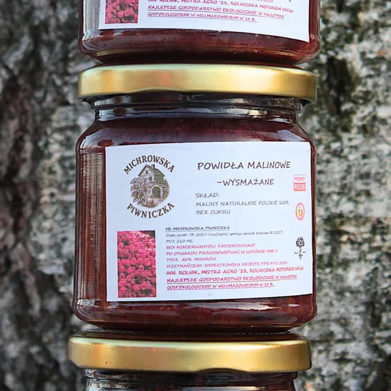 Powidła malinowe EKO 210 ml