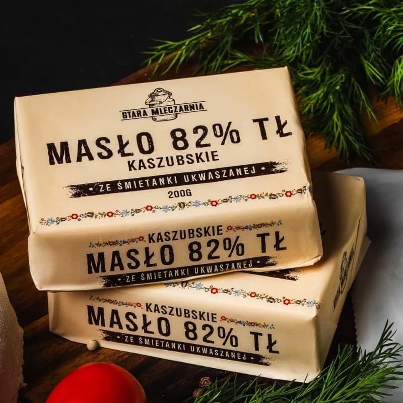 Masło kaszubskie ze śmietanki ukwaszanej 200 g