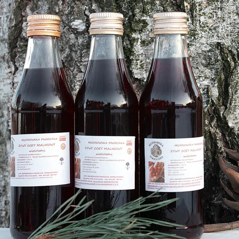 Żywy ocet malinowy EKO 250 ml