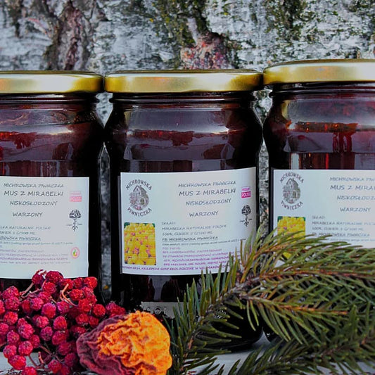 Mus z ałyczy (mirabelki) niskosłodzony EKO 310 ml