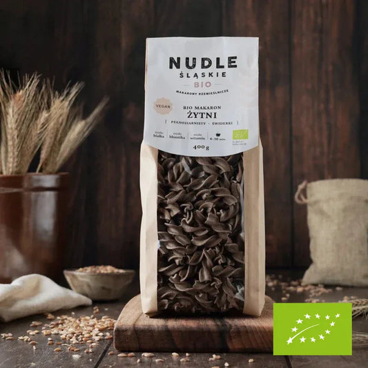 Makaron żytni pełnoziarnisty Bio - świdry 400 g