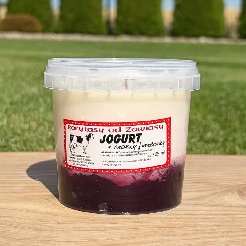 Jogurt owocowy czarna porzeczka 365 ml