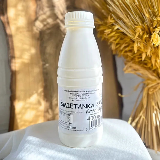 Śmietana 34% butelka 400 ml