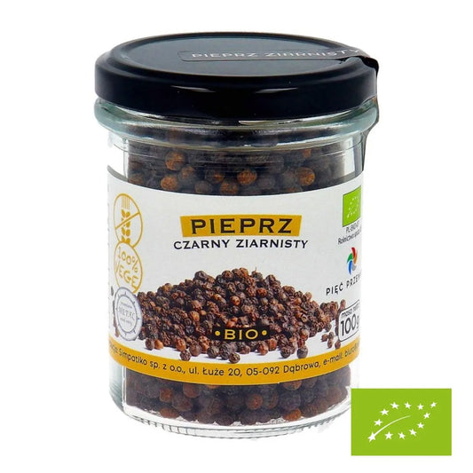 Pieprz czarny ziarnisty bezglutenowy BIO 100 g