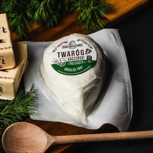 Twaróg Kaszubski półtłusty w klinku ok. 300 g
