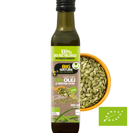 Olej z pestek dyni tłoczony na zimno BIO 250 ml