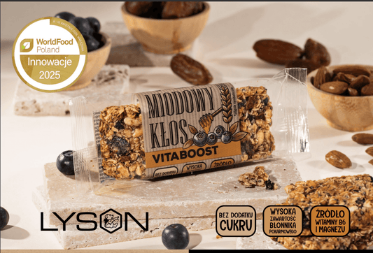 Miodowy Kłos bez cukru VitaBoost z jagodami i witaminami 40 g