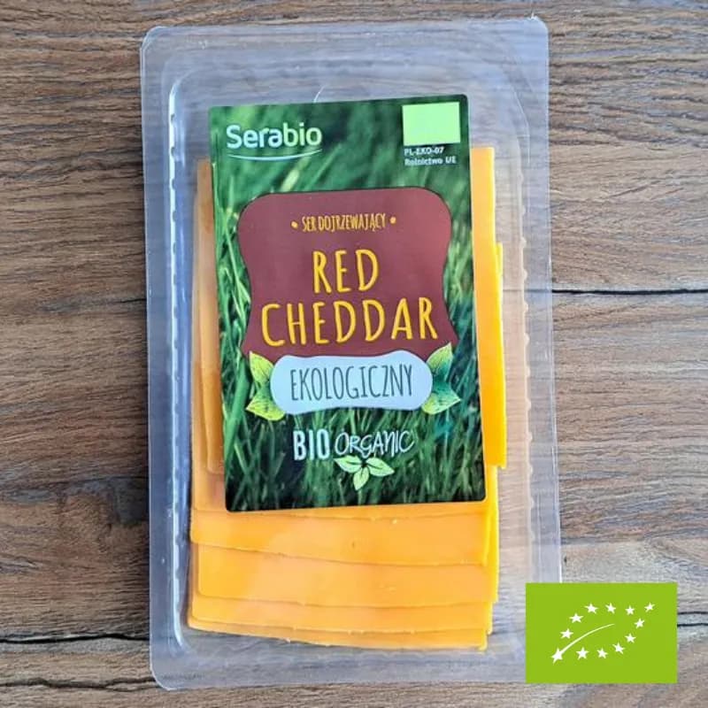 Ser Bio Red Cheddar w plastrach 125 g