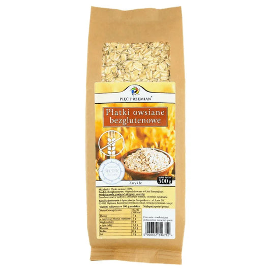 Płatki owsiane bezglutenowe zwykłe 500 g