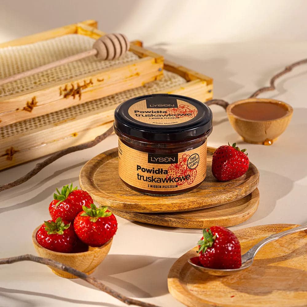 Powidła truskawkowe z miodem pszczelim 200 g